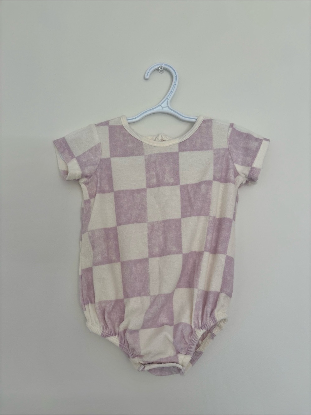 Greyson Mini Checkered Terry Bubble Romper